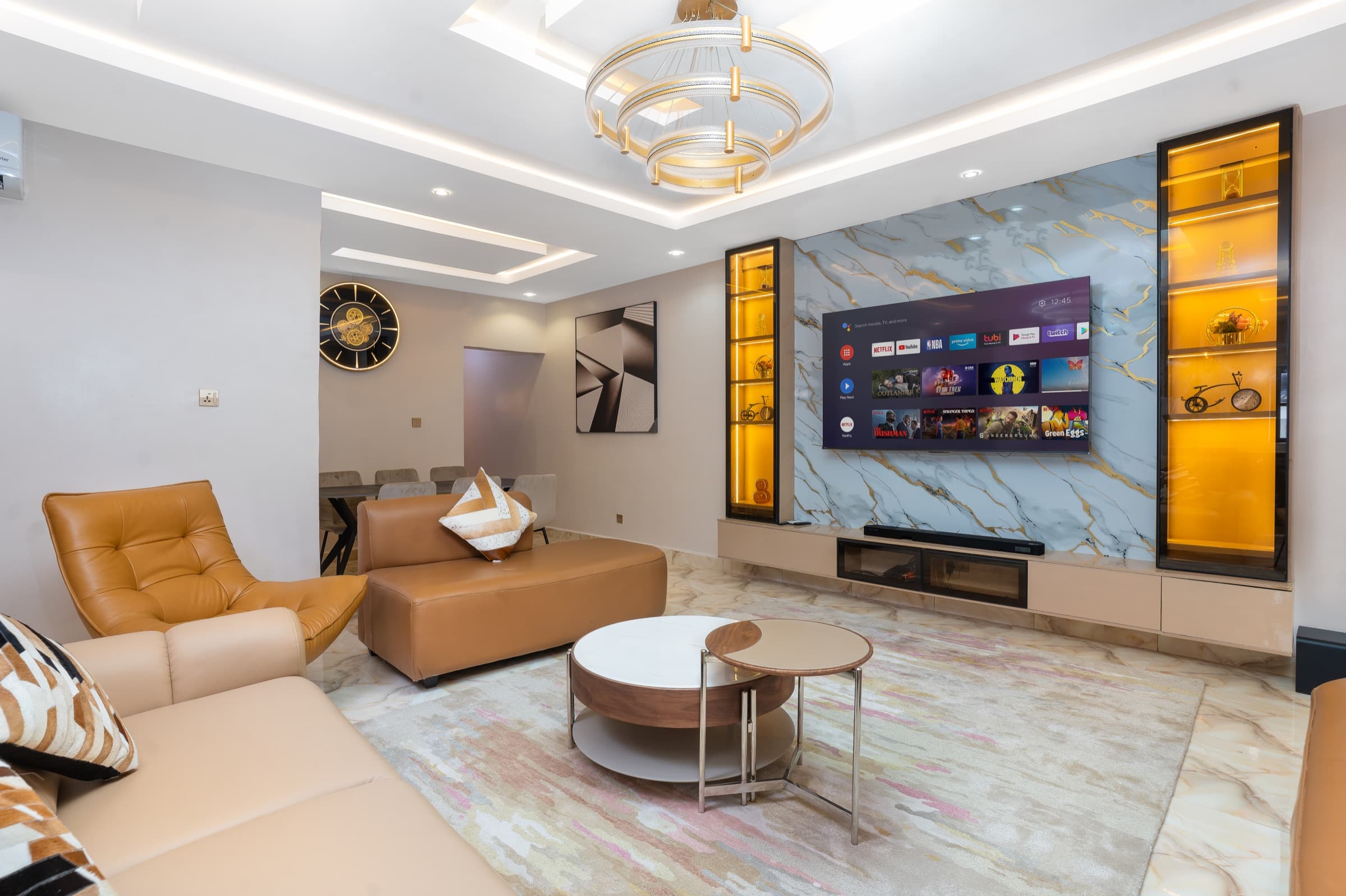 Living area at The Ikeja Duplex